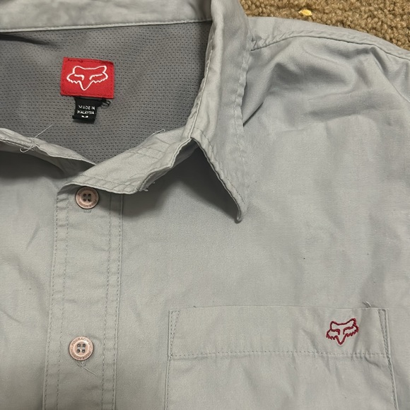 men’s fox racing button down shirt size medium - Picture 3 of 4